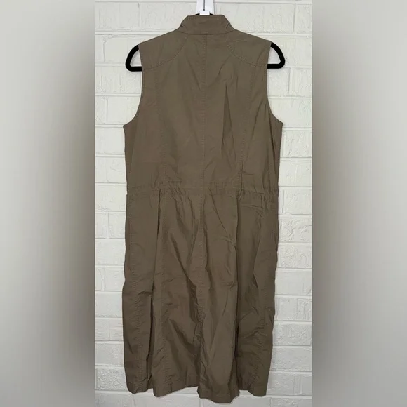 LAUREN RALPH LAUREN Women’s Button Front Drawstring Waist Cotton Dress Sz 10 ✨ - Picture 8 of 8